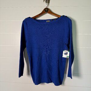 Anne Klein Royal Blue Lightweight Sweater "Dahlia" Size Large NWT